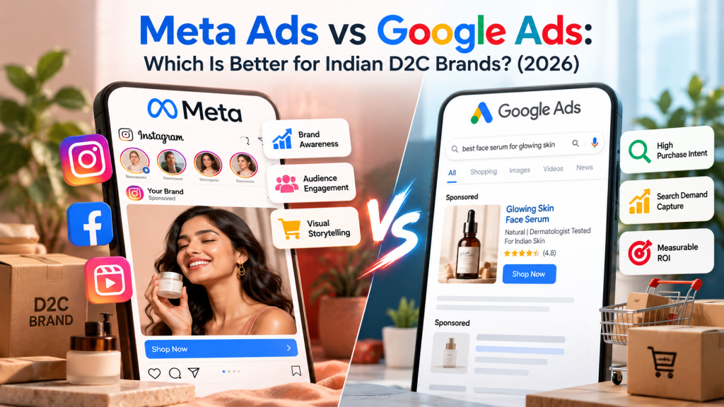 Meta Ads vs Google Ads: Which Is Better for Indian D2C Brands? (2026)