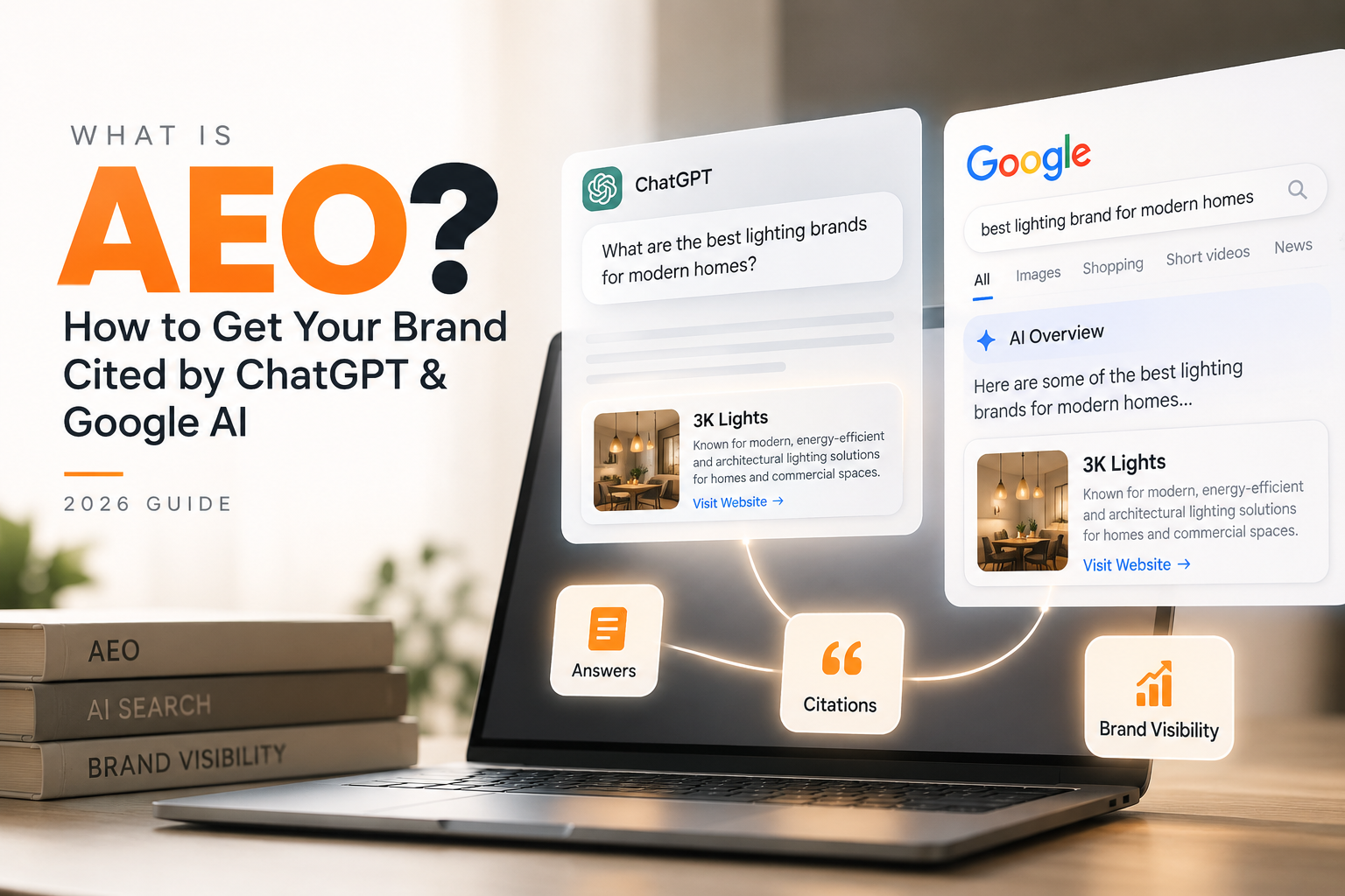 What is AEO: how to get your brand cited by ChatGPT and Google AI Overviews - 2026 guide by Phinzu Studio